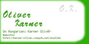 oliver karner business card